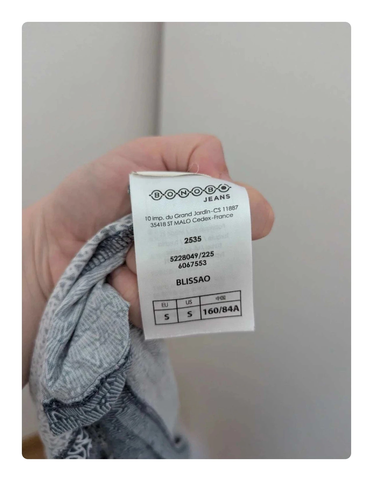 Blusa fluida Bonobo Jeans - Padrão geométrico azul/branco - Tamanho S (Muito bom estado) – photo 7